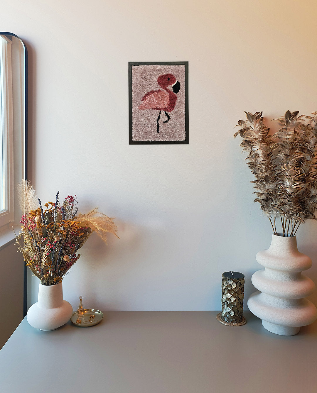 Betuft | Flamingo in lijst | Small